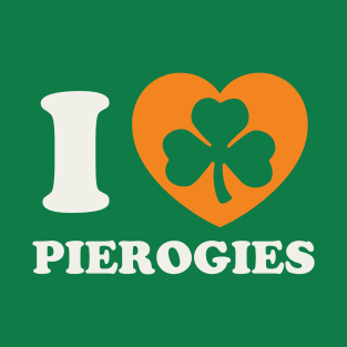 St Patricks Day Polish Pierogies Pierogi Irish Shamrock T-Shirt