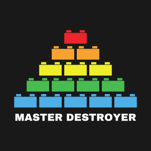 Master Destroyer Lego Brick Black T-Shirt