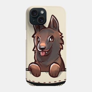 Pocket Cute Belgian Malinois Dog Phone Case