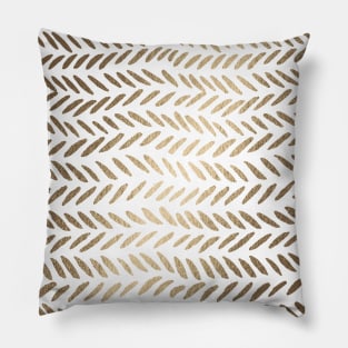 Metallic knitting pattern - gold Pillow