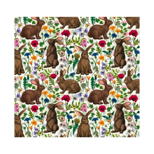 Rabbits and wildflowers T-Shirt