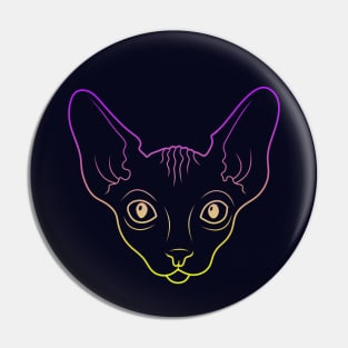Purple-Yellow Sphynx Cat Pin
