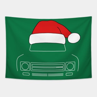 IH Scout classic truck Christmas hat edition white Tapestry