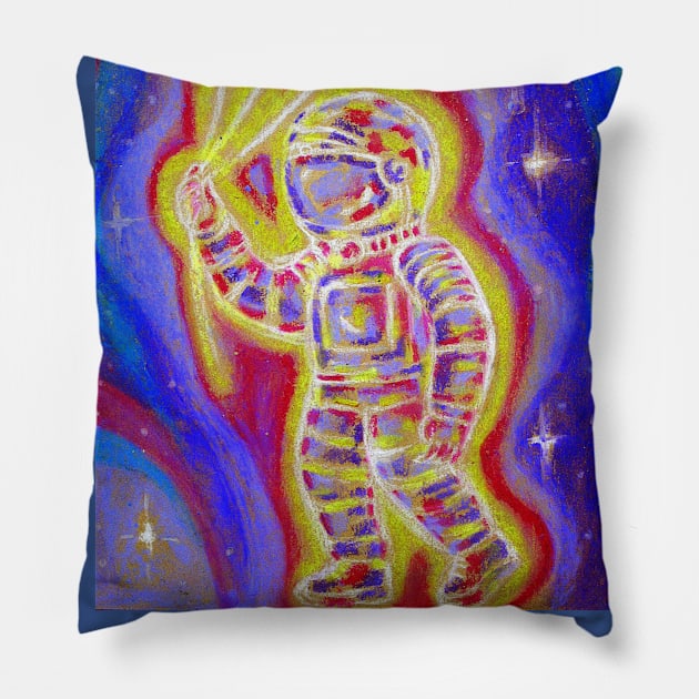 Space. Cosmonaut. The smell of the universe. Planets. Pillow by GalinART