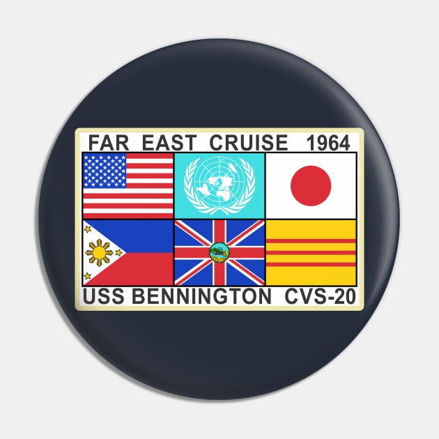 Far east Cruise 1964 - USS Bennington Pin by MBK