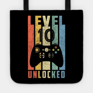 Level 10 Unlocked  10th Video Gamer Birthday Tote