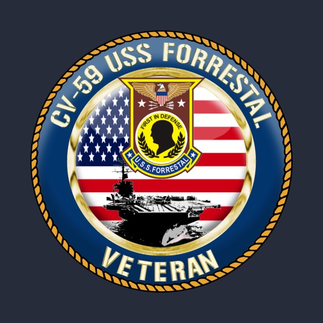 CV59 USS Forrestal Crest by MilMerchant