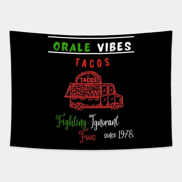 Orale Vibes Tacos Tapestry by Thread Vibez