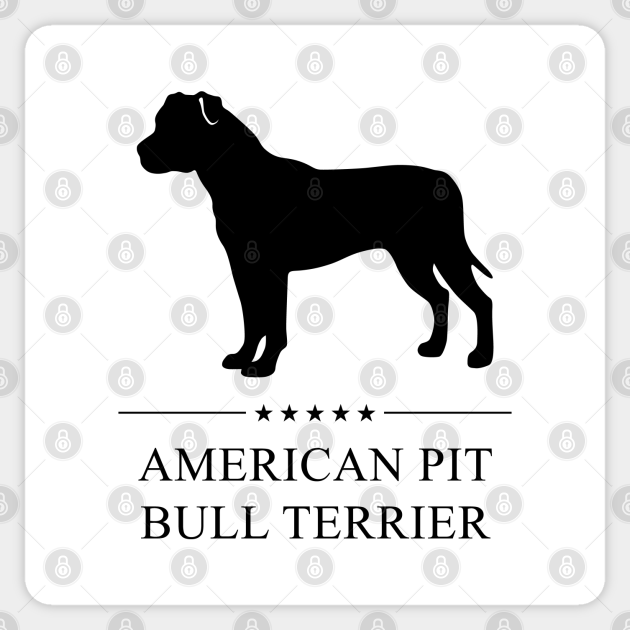 american pit bull terrier black silhouette