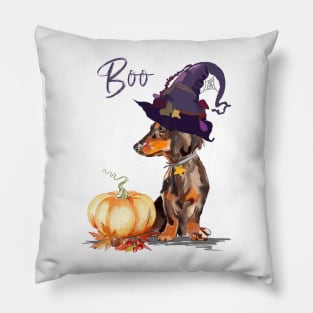 Boo Halloween dachshund Pillow