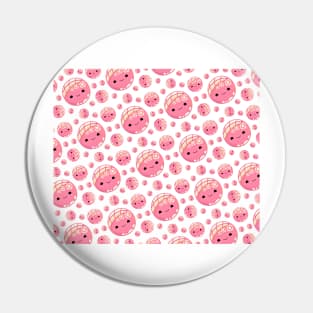 Pink Concha Pattern (Pan Dulce Art) Pin