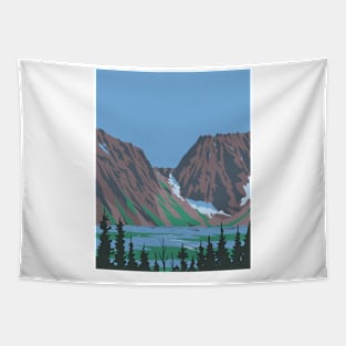 Aasgard Pass or Colchuck Pass in Alpine Lakes Wilderness Area Washington State WPA Poster Art Tapestry