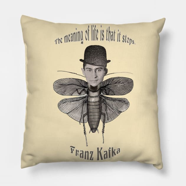 Franz Kafka Pillow by LanaBanana