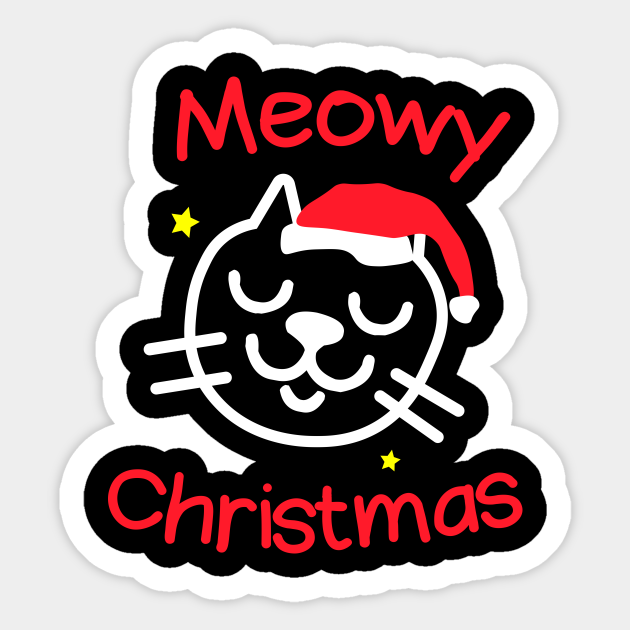 meowy christmas - Meowy Christmas - Sticker