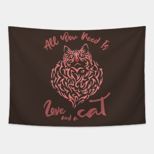 All you need is love and a cat Tapestry