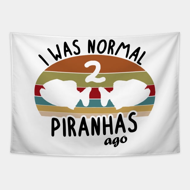 Piranha saying predatory fish aquarium sea salt water Tapestry by FindYourFavouriteDesign