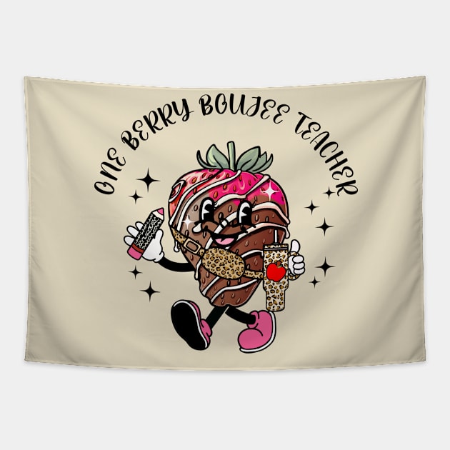 Teacher Valentines Day Berry Boujee Teacher Appreciation Tapestry by SilverLake