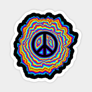 psychedelic peace sign Magnet