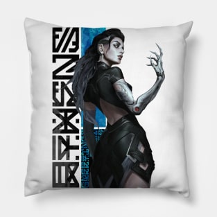 Cyberpunk Warrior Gril Pillow