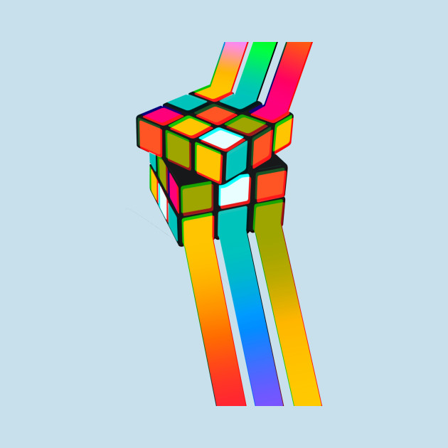 Disover Rubik's Cube Abstract Art - Rubix Cube - T-Shirt