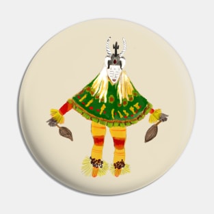 Zaouli The Impossible Traditional Ethnic Dance from Ivory Coast Africa Gift Pin