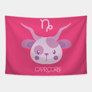 Capricorn Cute Zodiac Horoscope Tapestry