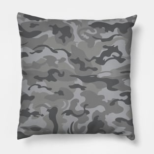 Gray Camouflage Pattern Pillow