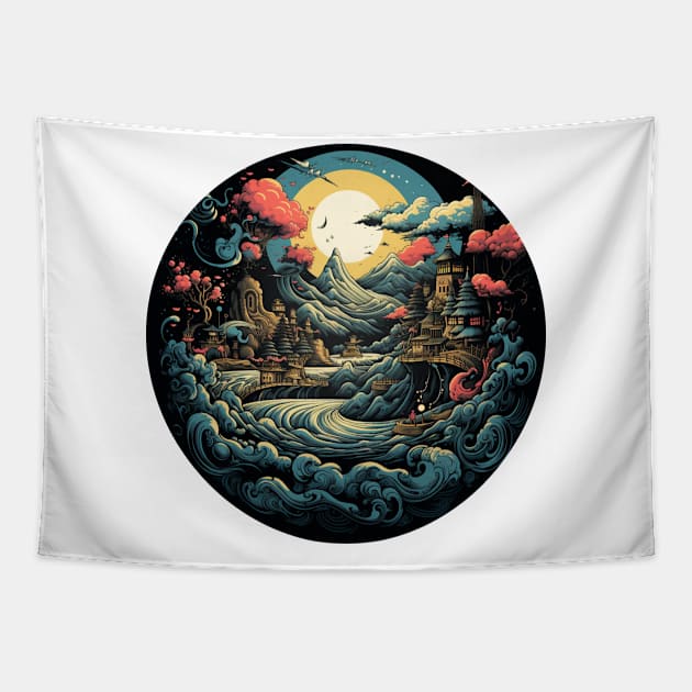 Retro Design Tapestry by BloomInOctober