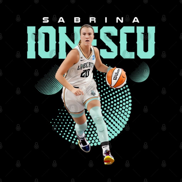 Sabrina Ionescu Cool Retro Sabrina Ionescu by RansomBergnaum