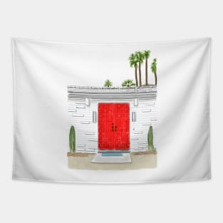 Red Hot Palm Springs Door Tapestry