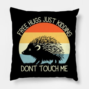 Free Hugs Just Kidding Don’t Touch Me Funny Sarcastic Pillow