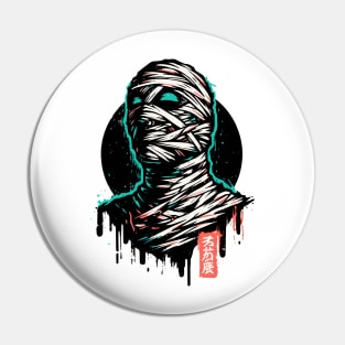 Mummy zombie neon Pin