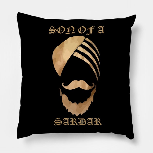 Son of a Sardar Pillow by inkstyl