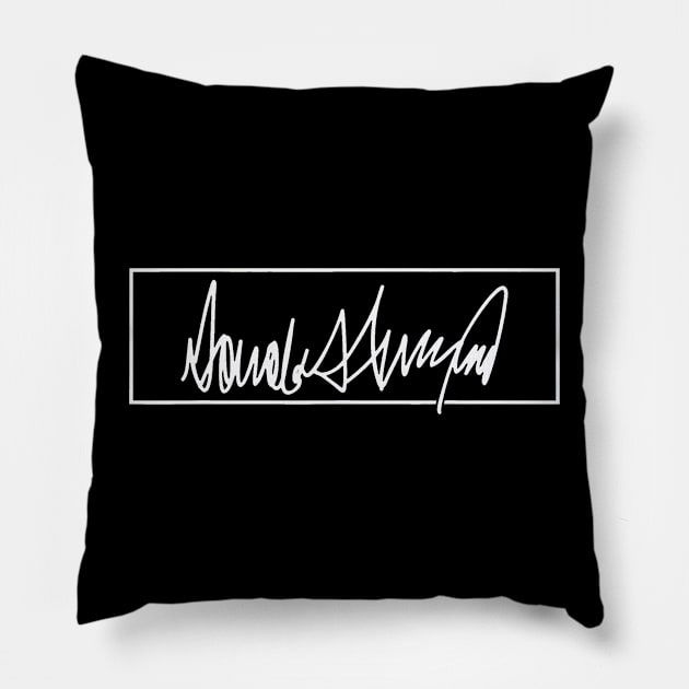 Donald Trump Signature Pillow by jasminerandon69