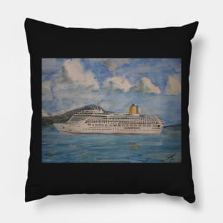 The Cruise Ship Aurora Pillow