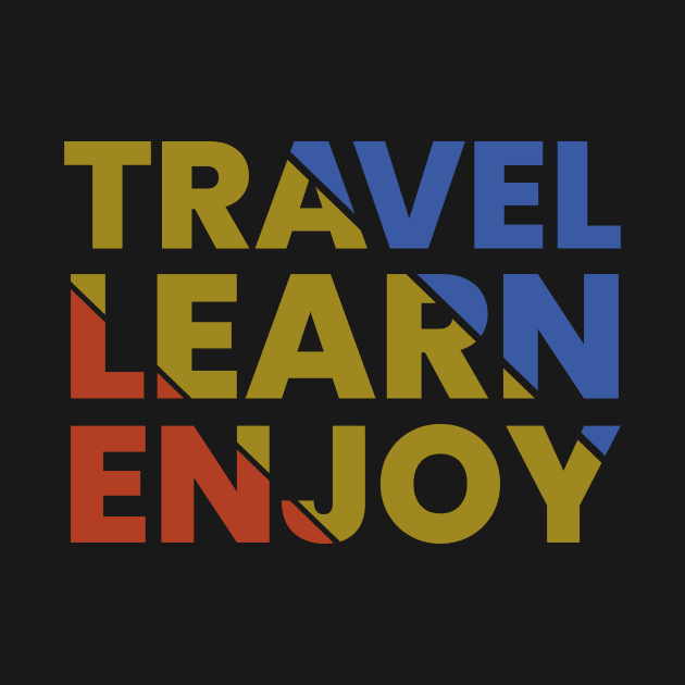 Travel learn enjoy retro typography by emofix