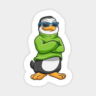 Penguin with sunglasses and sweater Magnet