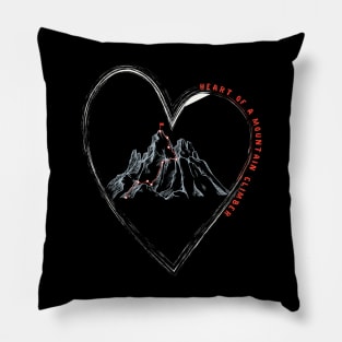 Heart of a Mountain Climber Pillow