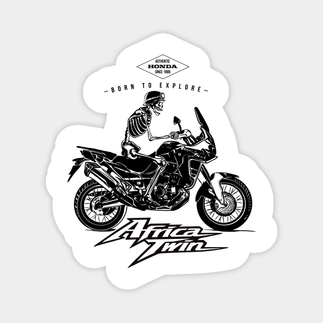 Africa Twin Motorbike Adventure Magnet by Kelimok