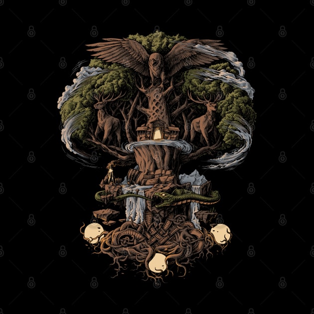 Yggdrasil Norse Mythology Viking Pagan Tree of Life by Blue Pagan