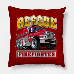 Cartoon Fire Truck Pillow