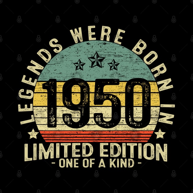 71 Years Old Birthday Legends Were Born In 1950 by heart teeshirt