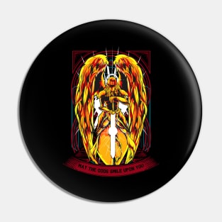 Majestic Angel Warrior Strong Mythical Hero Gaming Pin