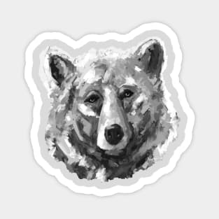 Bear Lover Black and White Magnet