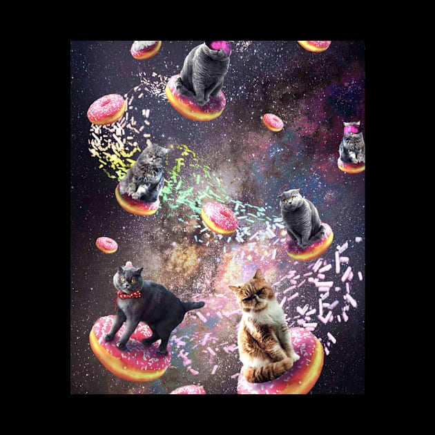 Galaxy Donut Cat, Space Cats Riding Donuts by Random Galaxy