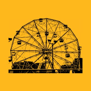 Coney Island's Wonder Wheel Silhouette T-Shirt