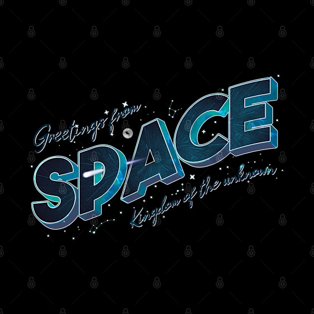 Greetings From Space | Retro Lettering by Lumos19Studio