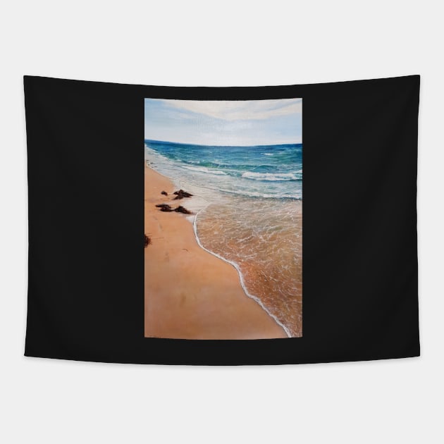 A walk on the beach Tapestry by Chrisprint74