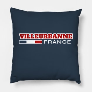 Villeurbanne France Retro Pillow