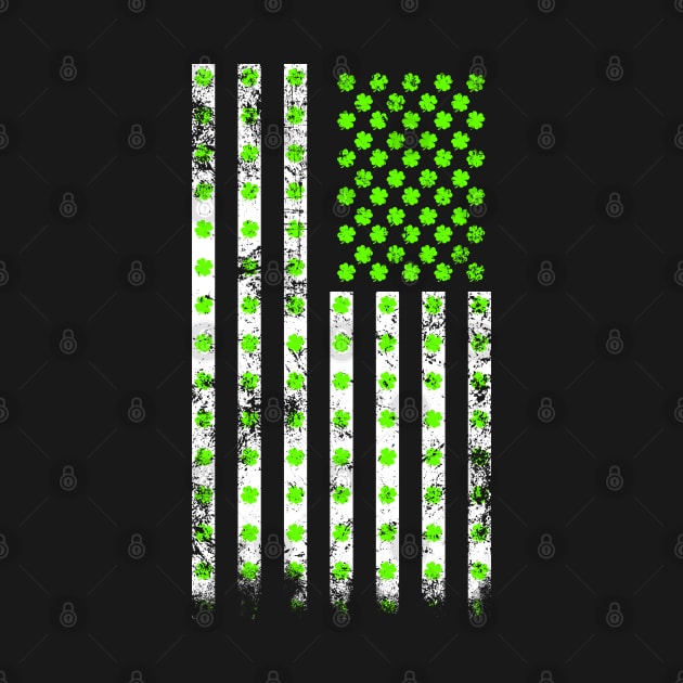 American Shamrock Flag (Neon Green) by Roufxis